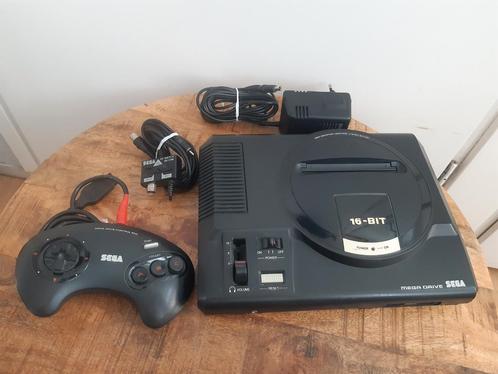 Sega Mega Drive 16 bit, Spelcomputers en Games, Spelcomputers | Sega, Gebruikt, Mega Drive, Met 1 controller, Ophalen of Verzenden