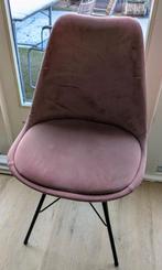 Vier velours kuipstoelen roze | oranje | blauw | grijs, Ophalen, Zo goed als nieuw, Overige kleuren