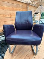 Comfortabele Loungestoel met Lederen Bekleding, Huis en Inrichting, Fauteuils, Ophalen, Gebruikt, 50 tot 75 cm, Leer