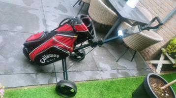 Callaway golftas bag+ Turfmaster Eco trolley zwart-rood-wit beschikbaar voor biedingen