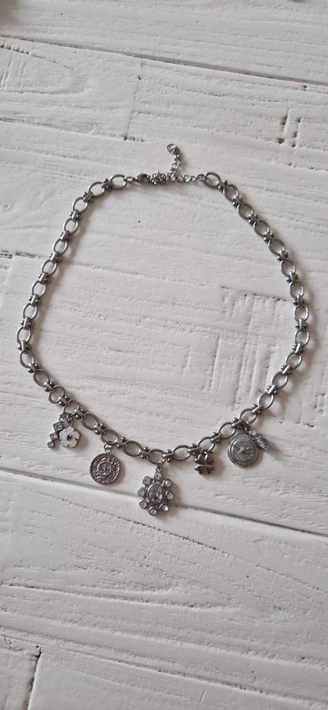 My Jewellery bedel ketting ECHT STAAL zilverkleur NIEUW!!, Sieraden, Tassen en Uiterlijk, Kettingen, Nieuw, Overige materialen