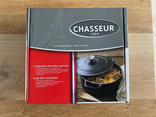 Chasseur Braadpan Gietijzer, 28cm matzwart, Huis en Inrichting, Keuken | Potten en Pannen, Zo goed als nieuw, Gietijzer, Ophalen of Verzenden