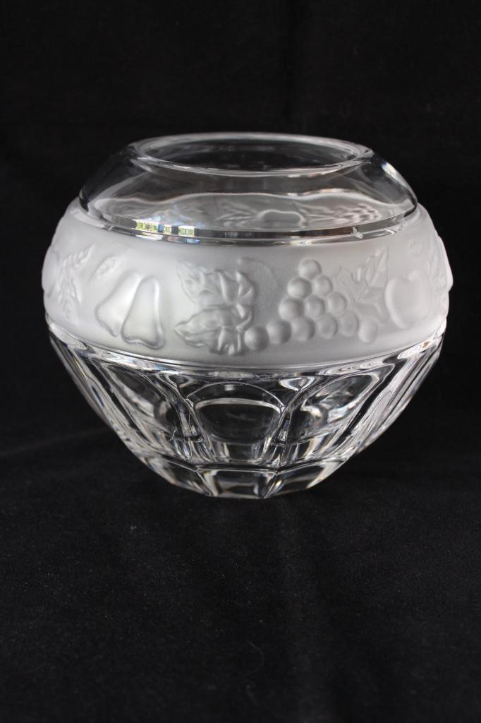 Vintage Nachtmann Eden Fruit kristallen vaas c 1970, Antiek en Kunst, Antiek | Glas en Kristal, Ophalen of Verzenden