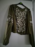 Groene blouse met bloemenprint - Maat L, Kleding | Dames, Blouses en Tunieken, Primark, Maat 42/44 (L), Ophalen of Verzenden, Zo goed als nieuw