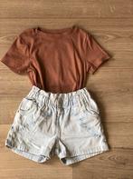 Setje 2 | t shirt en korte broek | H&M | mt 122/128, Ophalen of Verzenden, Zo goed als nieuw, H&M, Meisje