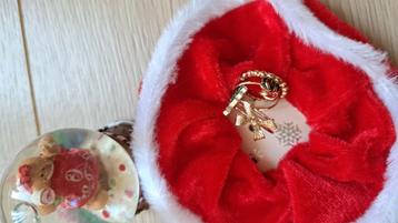 Kerst scrunchie 4 ringen en sneeuwbal kerst beschikbaar voor biedingen