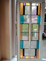 Oud stoer glas in lood raam afhalen 55 euro, Antiek en Kunst, Ophalen