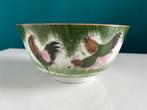 Vintage Chinese rijstkom haan en kip decor, Antiek en Kunst, Antiek | Porselein, Ophalen of Verzenden