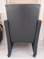 Luxe eetkamerstoelen (6) met wieltjes, Huis en Inrichting, Stoelen, Ophalen, Gebruikt, Zwart, Leer