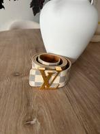 Louis Vuitton Damier Azur riem, vintage, Kleding | Dames, Riemen en Ceinturen, Overige kleuren, Verzenden, Echt leder, Tailleriem