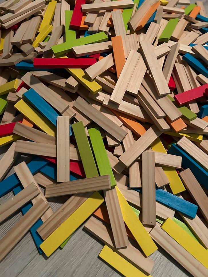 Kapla Stapelblokken - 740 Stuks (nep kapla) plus domino, Kinderen en Baby's, Speelgoed | Bouwstenen, Gebruikt, Overige merken