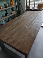 Industriele houten tafel., Doe-het-zelf en Verbouw, Platen en Panelen, Ophalen of Verzenden, Zo goed als nieuw