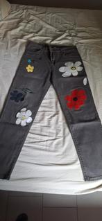 Leuke broek met bloemen, nieuw! Mt 40, Ophalen of Verzenden, Nieuw, Blauw, W30 - W32 (confectie 38/40)