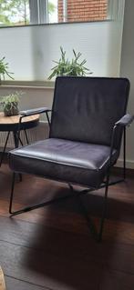 Fauteuil diep donkerblauw, Huis en Inrichting, Fauteuils, Ophalen, Gebruikt, 75 tot 100 cm