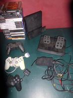 Playstation 2 console + spellen, Spelcomputers en Games, Ophalen, Gebruikt, Zwart, Met games