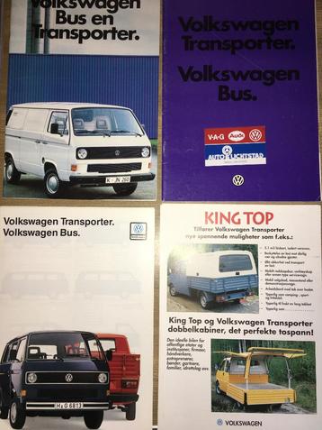 4x Volkswagen Bus / Transporter T3 & T4 brochures/folders beschikbaar voor biedingen