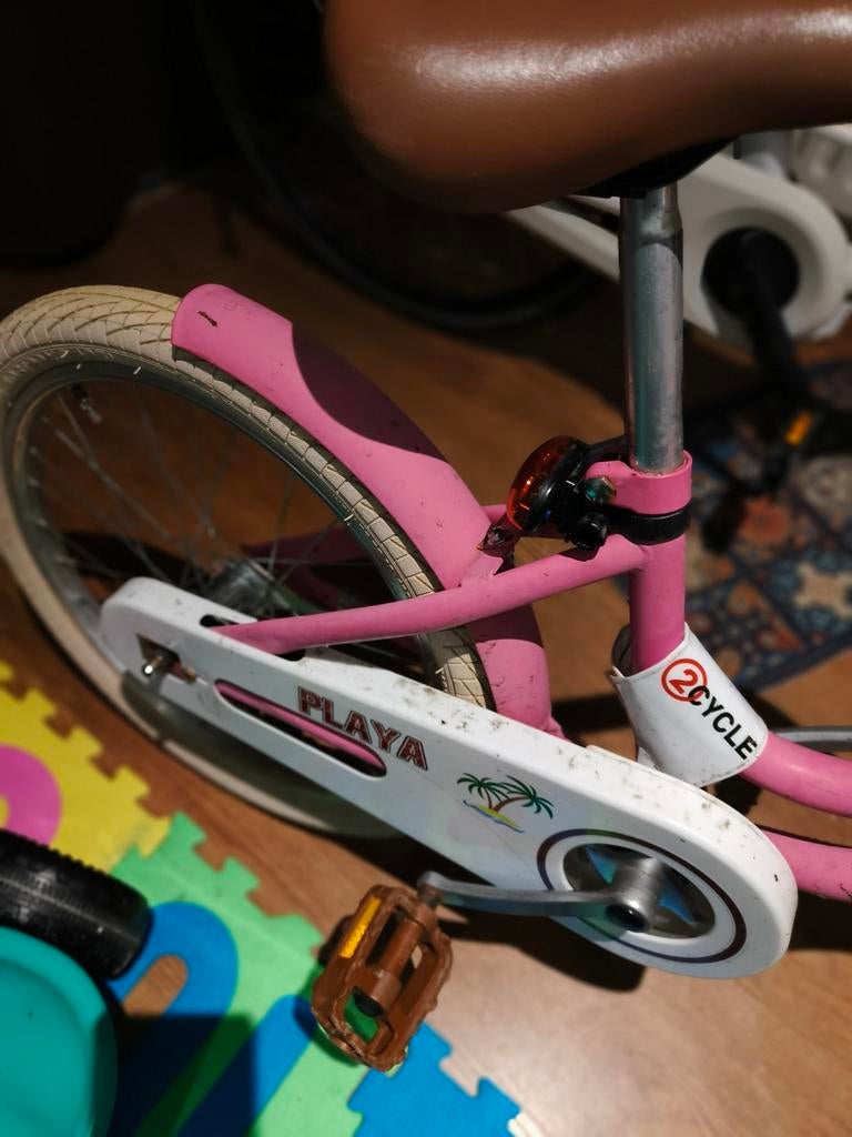 Meisjefiets - Roze 5 tot 7 jaar, Ophalen, Gebruikt, 16 tot 20 inch, 2cycle