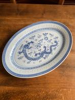 Ovale Chinese rijstkorrel schaal met draak, Huis en Inrichting, Gebruikt, Ophalen of Verzenden, Schaal of Schalen, Overige stijlen