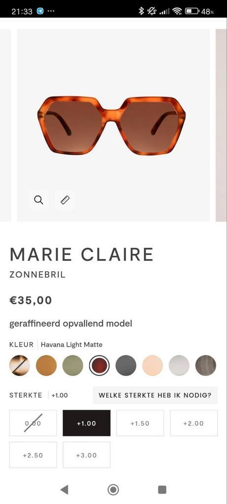 Uitverkoop zonnebrillen van Marie Clair. 75% korting ( 0-+3), Sieraden, Tassen en Uiterlijk, Zonnebrillen en Brillen | Dames, Nieuw