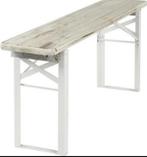 Houten zitbank picknickbank camping bank -wit, Ophalen of Verzenden