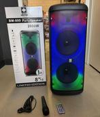 Bluetooth partybox met microfoon en verlichting, Ophalen of Verzenden, Nieuw, Complete set