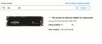 Crucial P3 4TB PCIe M.2 2280 SSD /191 days old, Gebruikt, SSD, Ophalen of Verzenden, 4TB