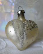 oude kerstbal hart, Ophalen of Verzenden, Gebruikt