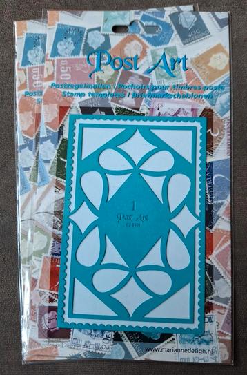 Marianne Design Post Art Stempel Template kaarten- Nieuw beschikbaar voor biedingen