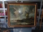 De grotegraan molen met zeilboot, Antiek en Kunst, Ophalen of Verzenden