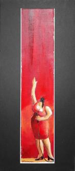 Le rideau rouge - Kunstenaar: Corinne Brenner, Antiek en Kunst, Ophalen of Verzenden