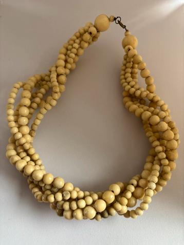 Vintage Kralenketting Beige beschikbaar voor biedingen