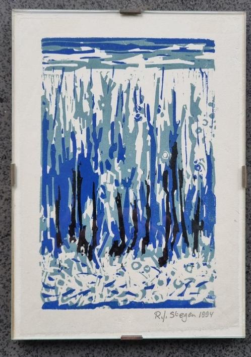 houtgravure uit 1994 van Rob Stegen (Maastricht), Antiek en Kunst, Kunst | Etsen en Gravures, Ophalen