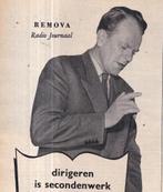 Retro reclame 1955 Remova horloge dirigent Wessel Dekker, Ophalen of Verzenden