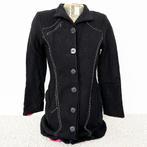 Mooie Dolce Vita Jas 100% Wol - 98 (Maat 38) € 45,-, Kleding | Dames, Jassen | Winter, Maat 38/40 (M), Zwart, Ophalen of Verzenden