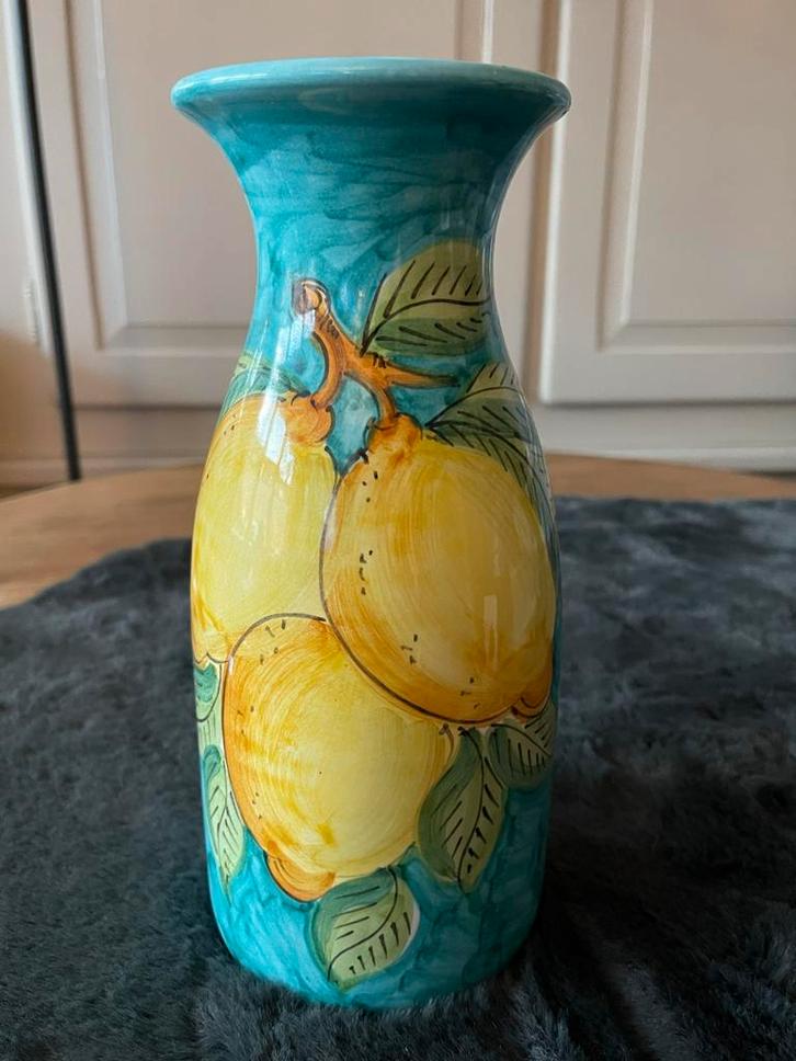 Handgeschilderde Capri Karaf met Citroenen - Nieuw, Huis en Inrichting, Keuken | Servies, Nieuw, Glas of Glazen, Overige stijlen