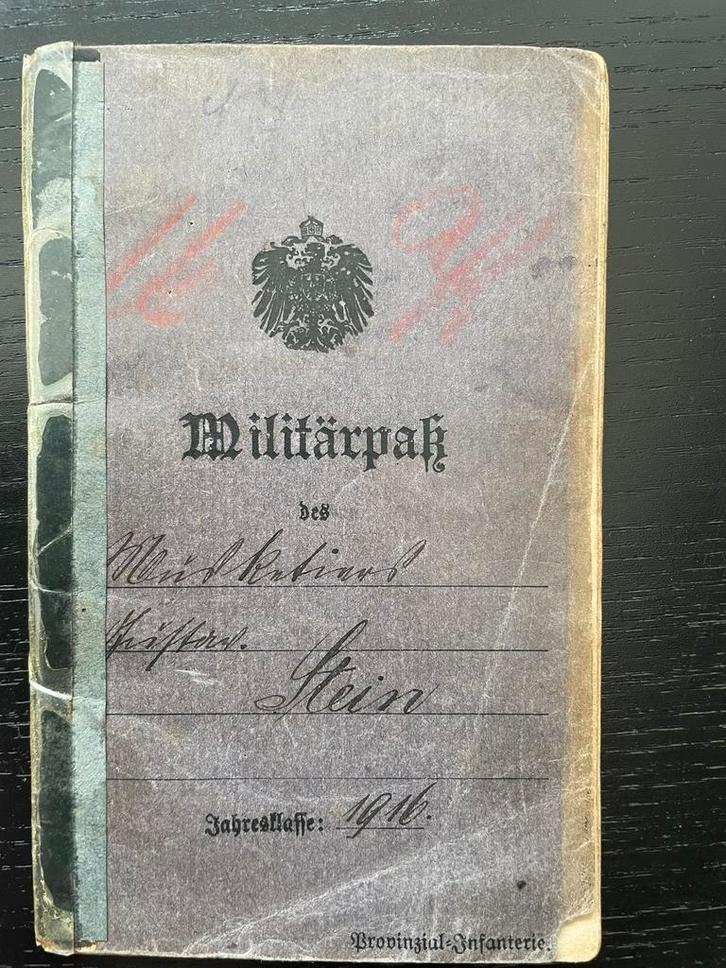 Duitse wo1 militärpass EN wo2 wehrpass set van 1 persoon, Verzamelen, Militaria | Algemeen, Landmacht, Overige typen, Duitsland