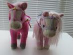 Bay Born 2 Paarden Roze Licht Roze glitter haar en zadel, Ophalen of Verzenden, Zo goed als nieuw, Babypop