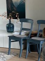 Keuken stoelen denim blue, Huis en Inrichting, Stoelen, Blauw, Vier, Ophalen of Verzenden, Zo goed als nieuw