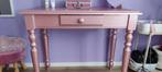 Glitterroze kaptafel/bureau, Huis en Inrichting, Tafels | Kaptafels, Ophalen, Gebruikt, 100 tot 150 cm, Minder dan 100 cm
