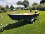 Toer / Visboot 3,7m complete set met trailer en motor, Watersport en Boten, Vis- en Consoleboten, Ophalen, Tot 10 pk, Zo goed als nieuw