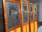 5 antieke scheepsdeuren met art-Deco geëtst glas !!!, Doe-het-zelf en Verbouw, Ophalen, Gebruikt, Minder dan 80 cm, Minder dan 80 cm