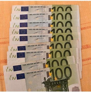Eurobiljet € 100 “fraai”, Duisenberg diverse landen. beschikbaar voor biedingen