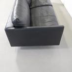 1x Montis Axel Bank 3,5-zits/218cm Zwart Leder - Sledepoot, Huis en Inrichting, Banken | Bankstellen, Niet ingevuld, Gebruikt