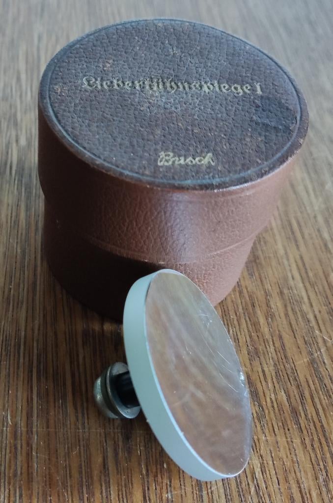 Ciebertübnspiegel Busch in vintage etui. Optisch instrument, Ophalen of Verzenden