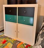 Gereserveerd/Ikea kast Kallax met 4 lades en 2 deurtjes., Ophalen, Gebruikt