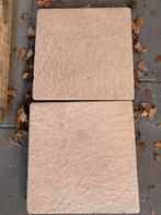 Stoeptegel beige/zandkleur 40x40 cm ca 12 m2, Ophalen, Gebruikt, 10 m² of meer, Beton