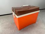 Vintage Curver Bruin/Oranje koelbox, Caravans en Kamperen, Gebruikt, Koelelement