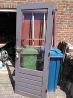 Buitendeur hardhout (Merbau), Ophalen, Gebruikt, Minder dan 80 cm, Glas