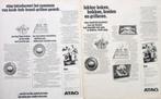 8 vintage advertenties reclames Atag fornuis 1975-76 bakken, Verzenden, Gebruikt