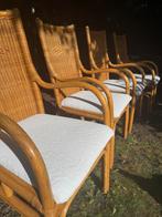 4 rotan / rieten stoelen, Huis en Inrichting, Stoelen, Ophalen, Brocante vintage, Overige kleuren, Zo goed als nieuw